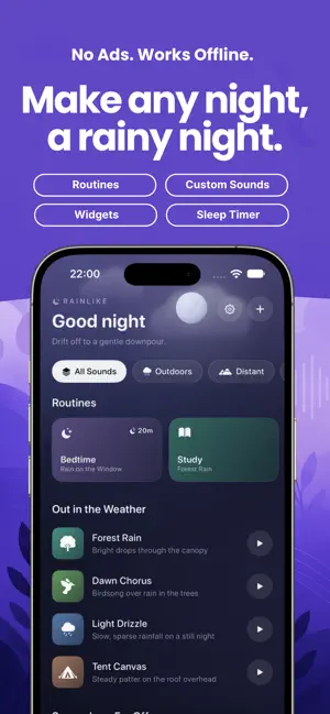 RainLike: Rain Sounds & Sleep screenshot 1