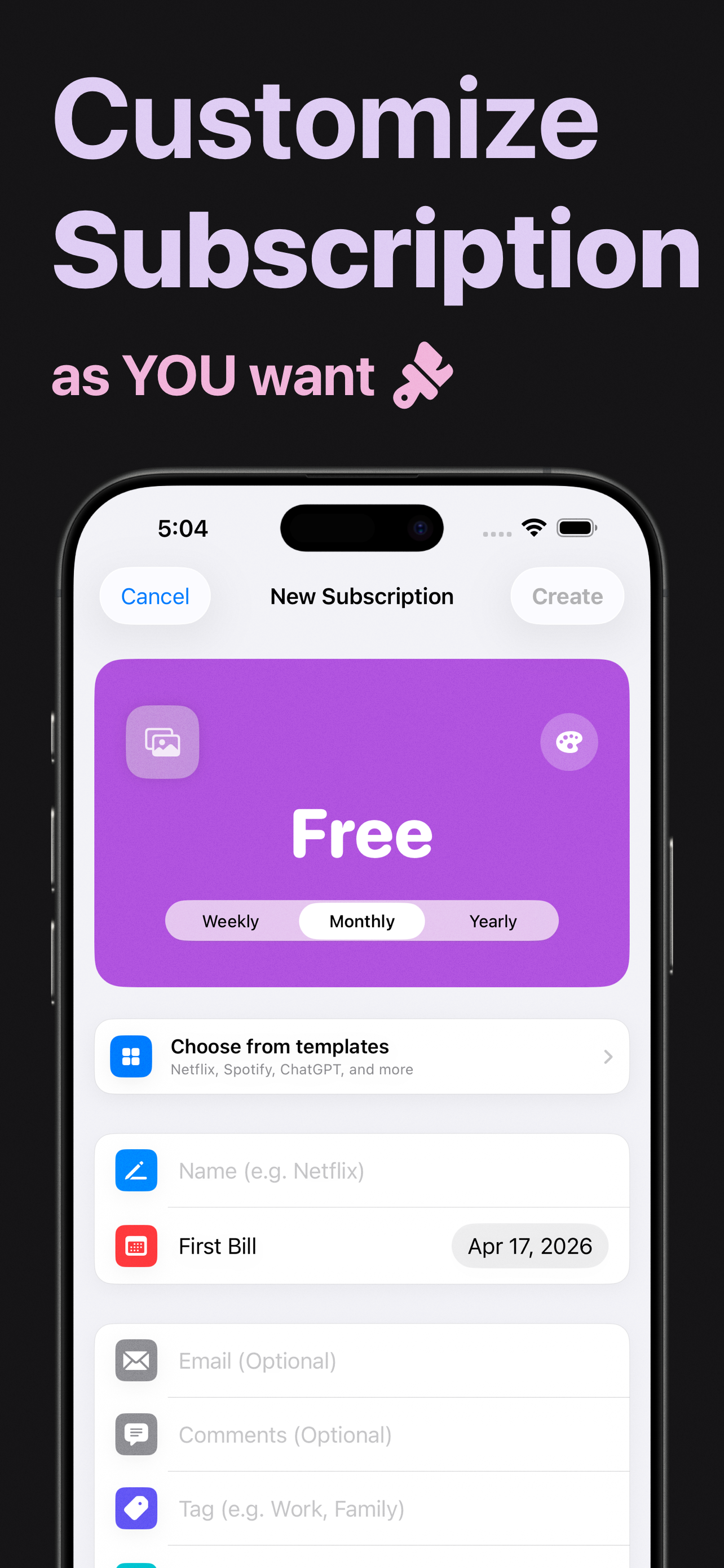 Vault: Subscription Tracker