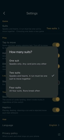 Spider Solitaire Deepheart screenshot 2