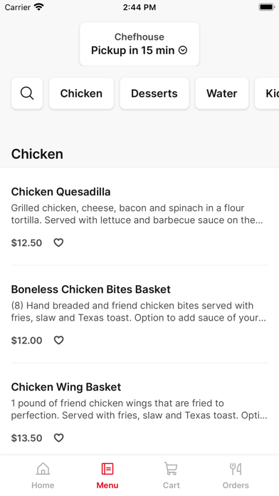 Chefhouse Ohio iPhone screenshot 2 - Food & Drink app