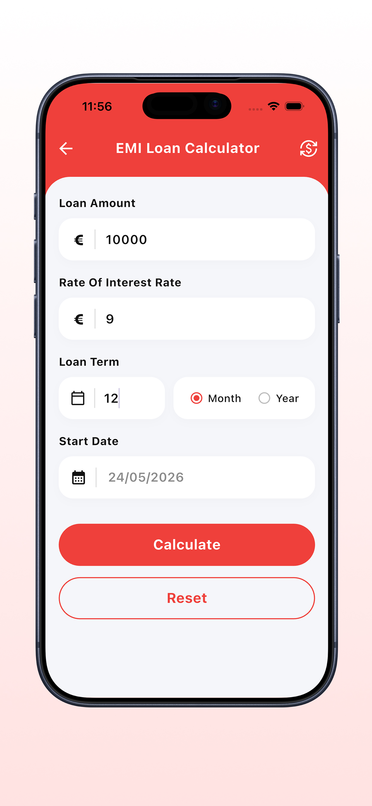EMI Calculator-Loan Calculate