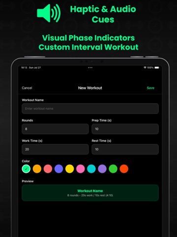 Tabata Timer: Interval Timer X iPad screenshot