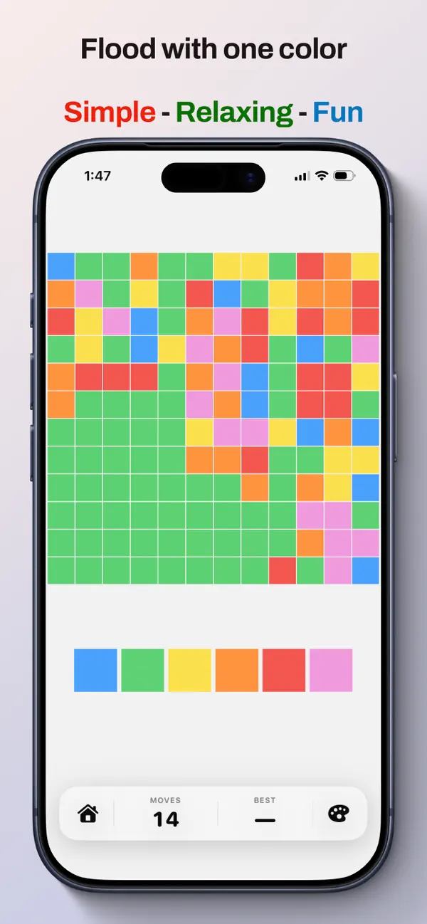 Screenshot #1 pour Color Flood Relax