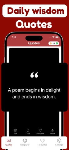Wisdom Quotes & Motivation app screenshot