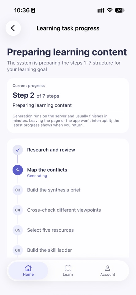 TenSteps: Learn Anything 10x screenshot 1