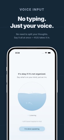 KUU: Brain Dump for Busy Minds iPhone screenshot
