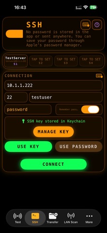 GeekNetTool iPhone screenshot