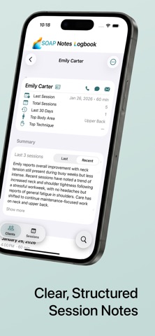 SOAP Notes Logbook screenshot