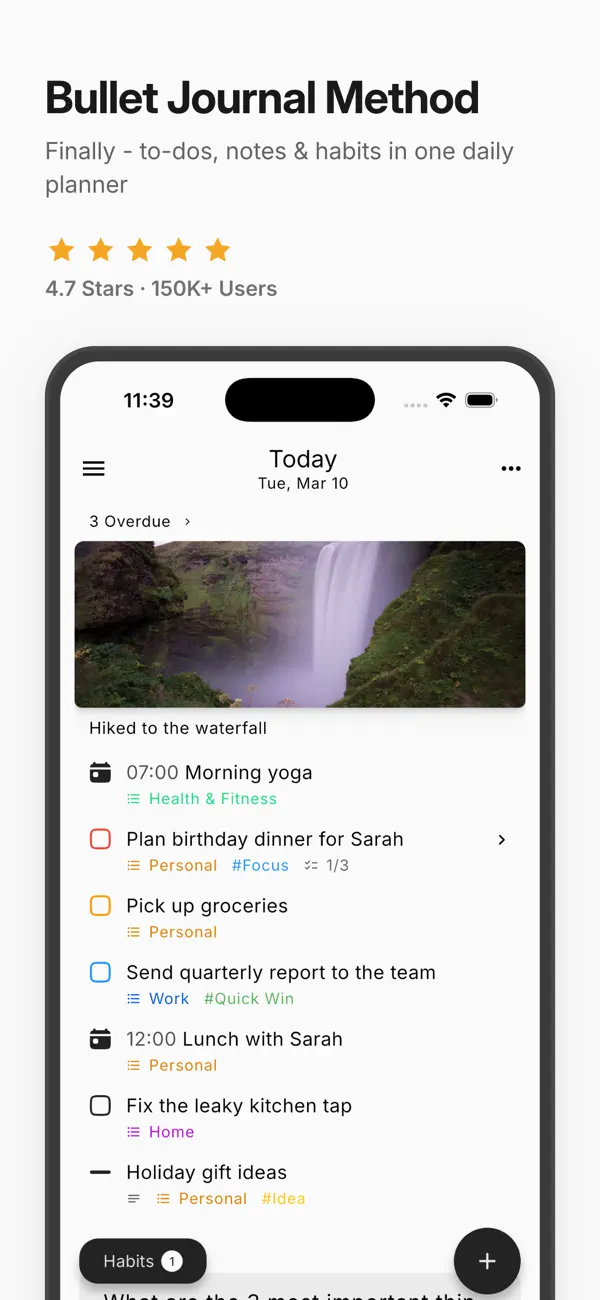 Screenshot #1 pour Bullet: AI Digital Journal App