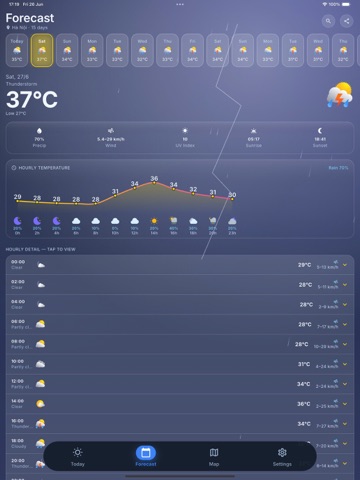 Weather & Radar Forecast iPad screenshot