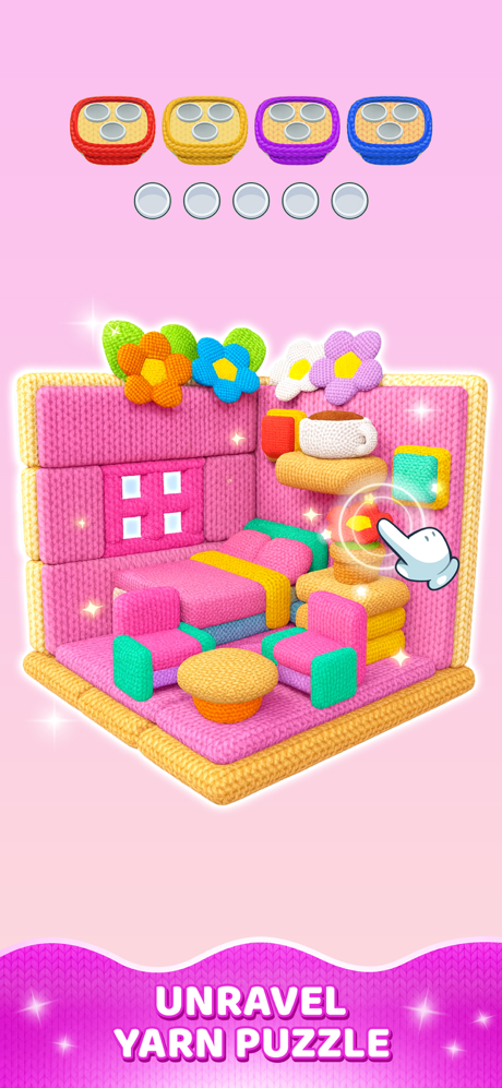 Yarn Sort 3D: Jam Puzzle screenshot 1