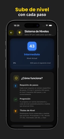 Leveling Steps: Contador pasos screenshot