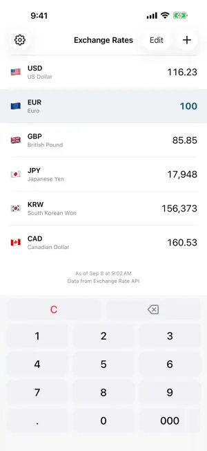 Exchange Rates - All at Once screenshot 3