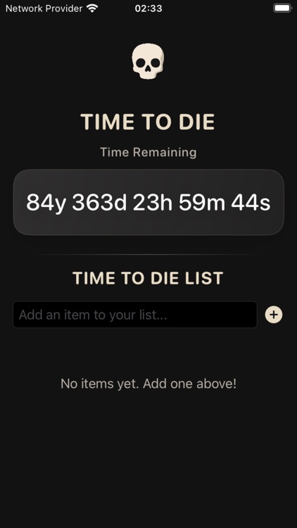 Time to Die - Ai Death Clock