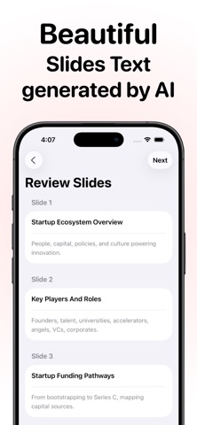 Presentation Maker - PresentAI iPhone screenshot