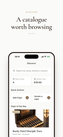 Cigarino - Cigar Humidor & Log iPhone screenshot