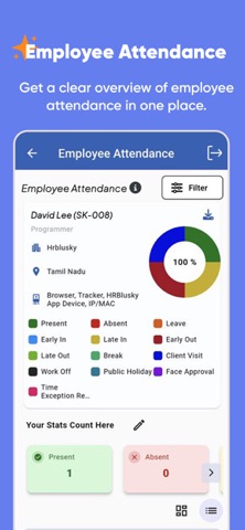 HRBluSky - Attendance Tracker Screenshot 3 of 5