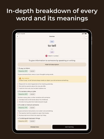 Lexa: Learn English Vocabulary iPad screenshot