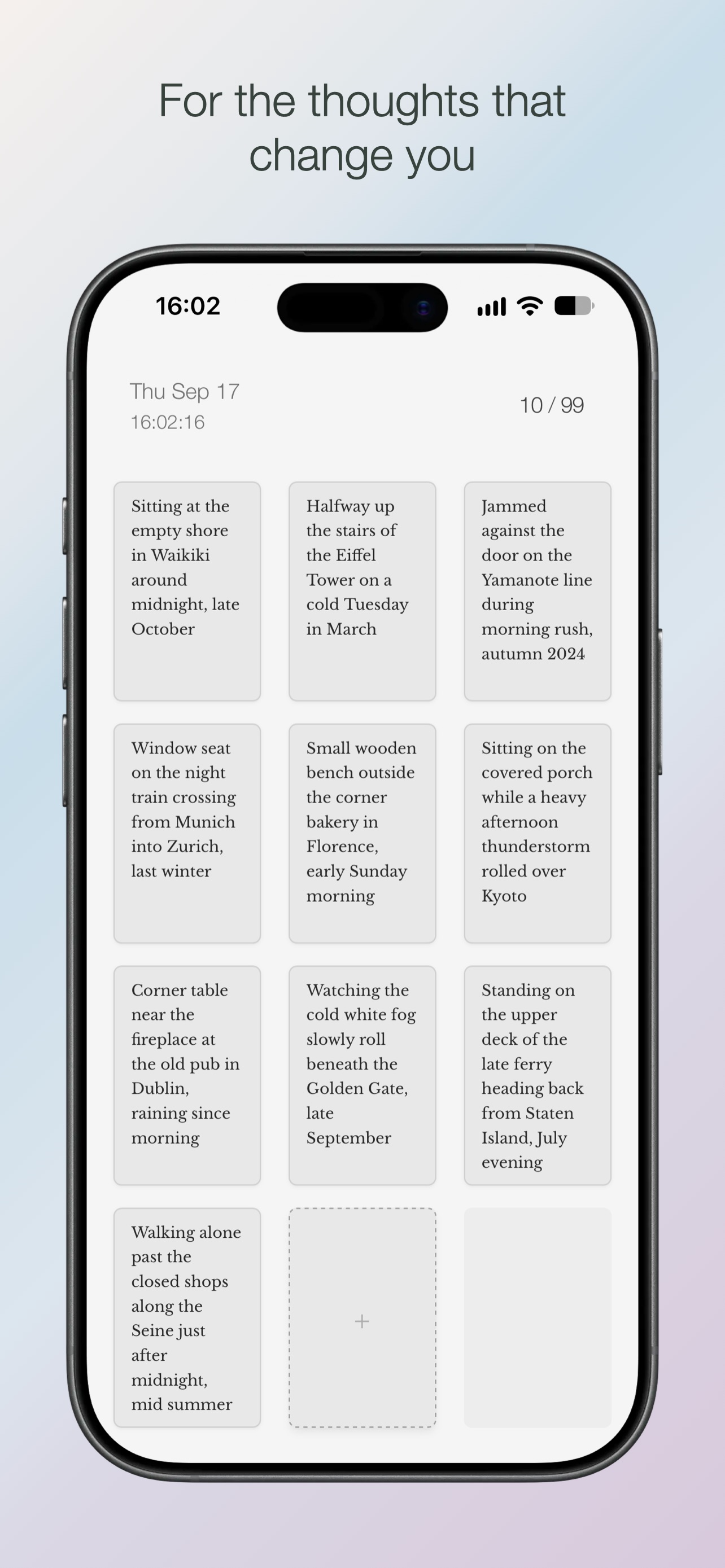Screenshot 1 of HOLDit: Memory & Thought Vault