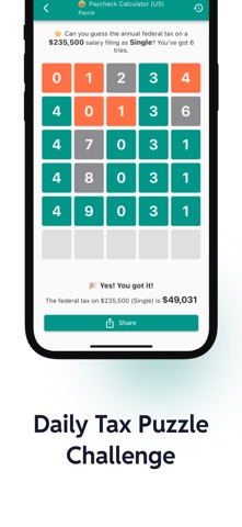 Paycheck Calculator US - Pay44 iPhone screenshot