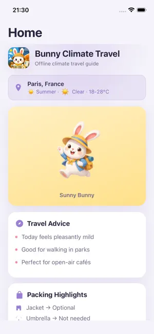 Bunny Climate iPhone screenshot 1