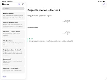 Etched: Markdown Notes iPad screenshot