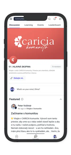 CARICIA komunita screenshot 1