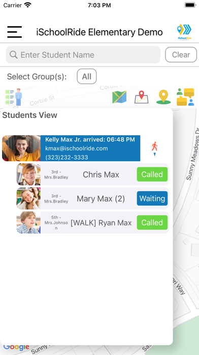 iSchoolRide Tracker Screenshot