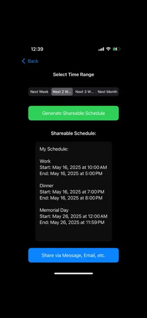 ScheduleScanner screenshot 2