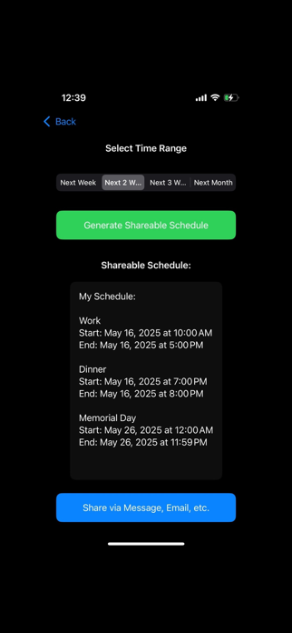 ScheduleScanner Screenshot 2 of 4