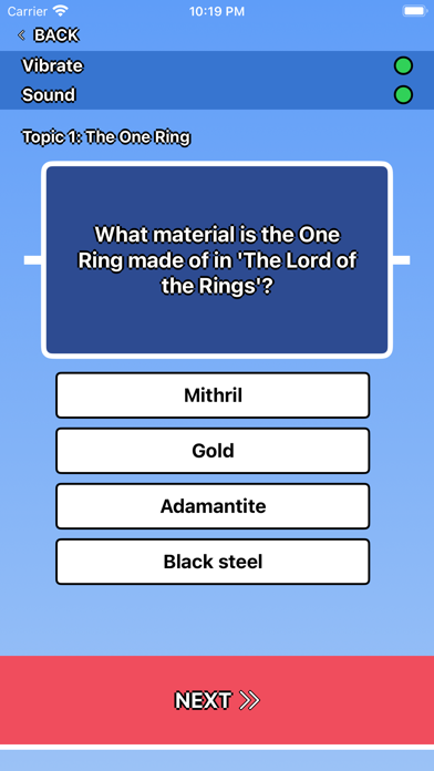 Lord of the Rings Trivia Screenshot