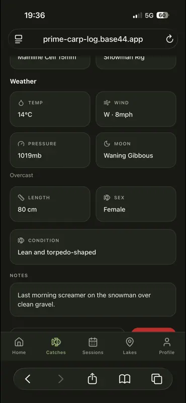 Carp Log Pro screenshot 4 of 4