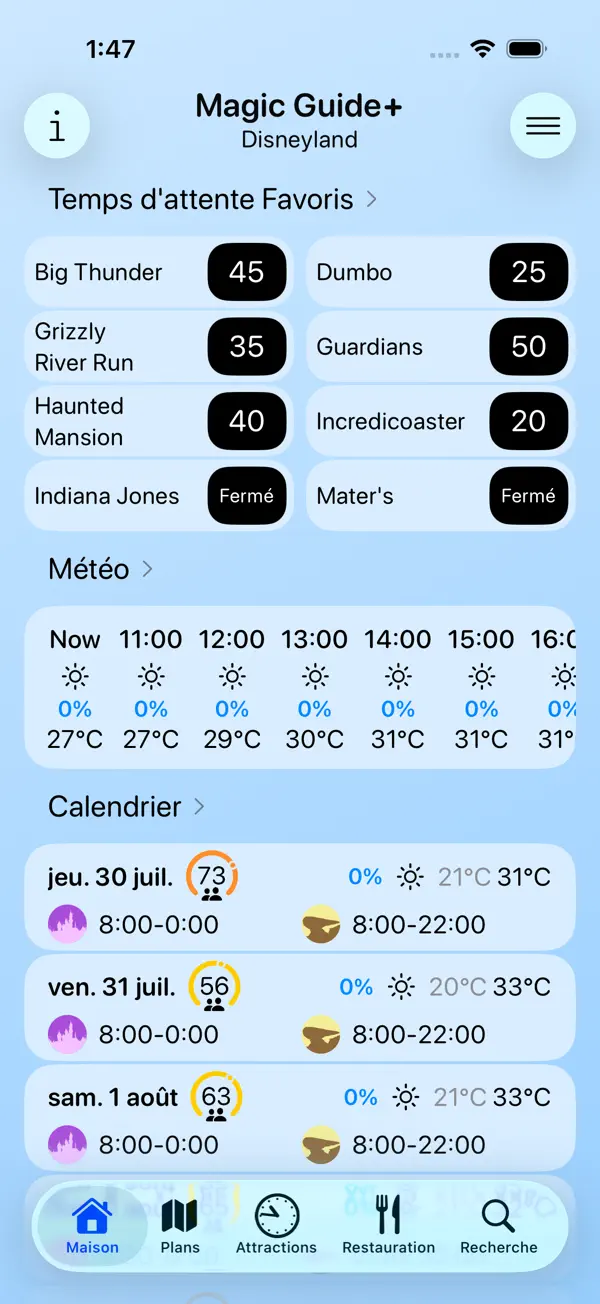 Screenshot #1 pour Magic Guide for Disneyland