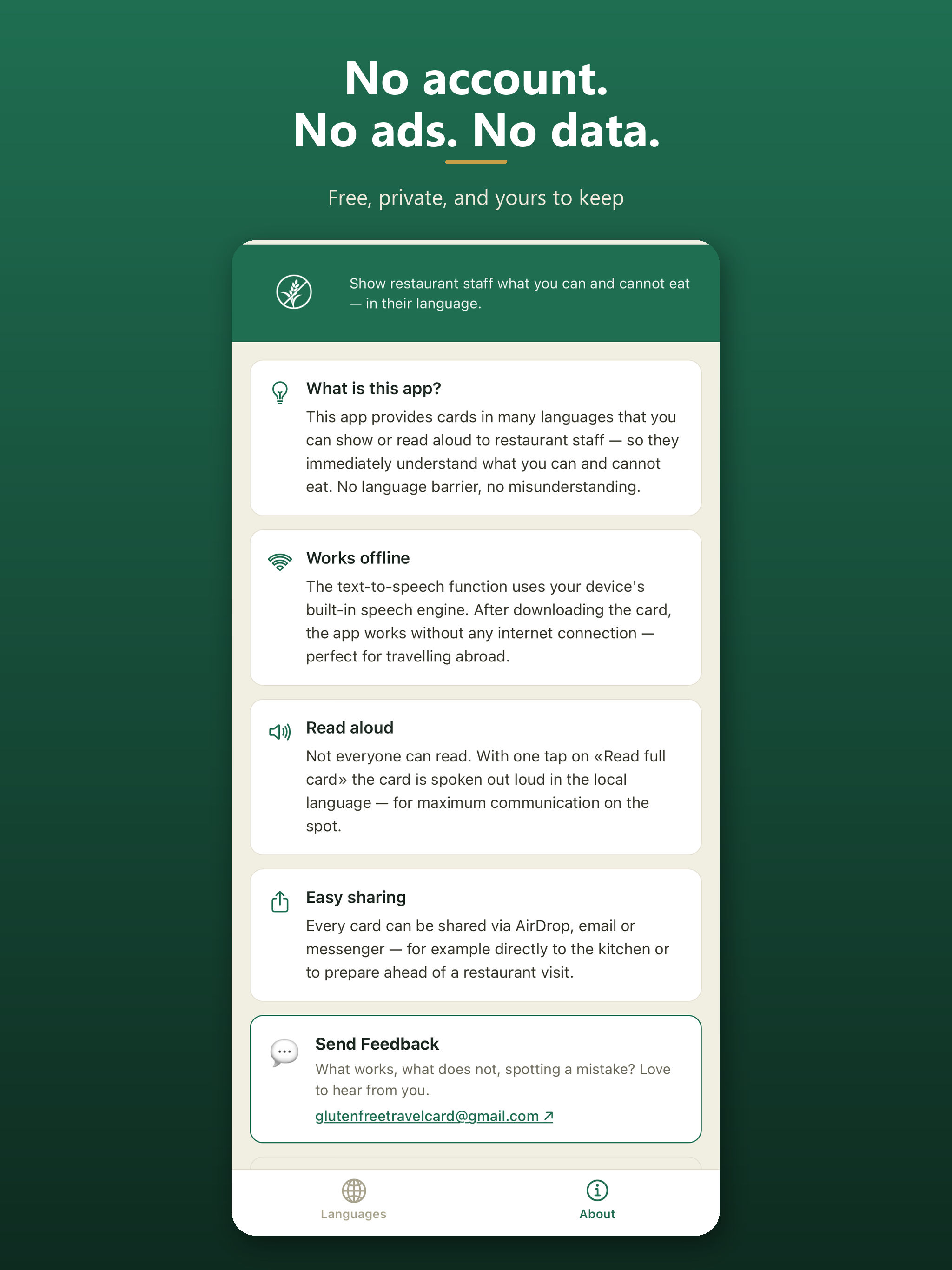 Gluten Free Travel Card screenshot 10