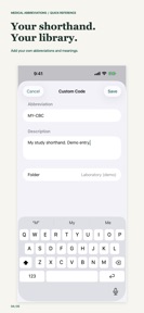 Medical Abbreviations: Quick screenshot