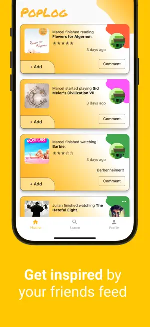 Poplog · Media Tracker screenshot 2
