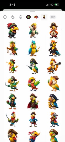 Pirate Parrot Stickers screenshot