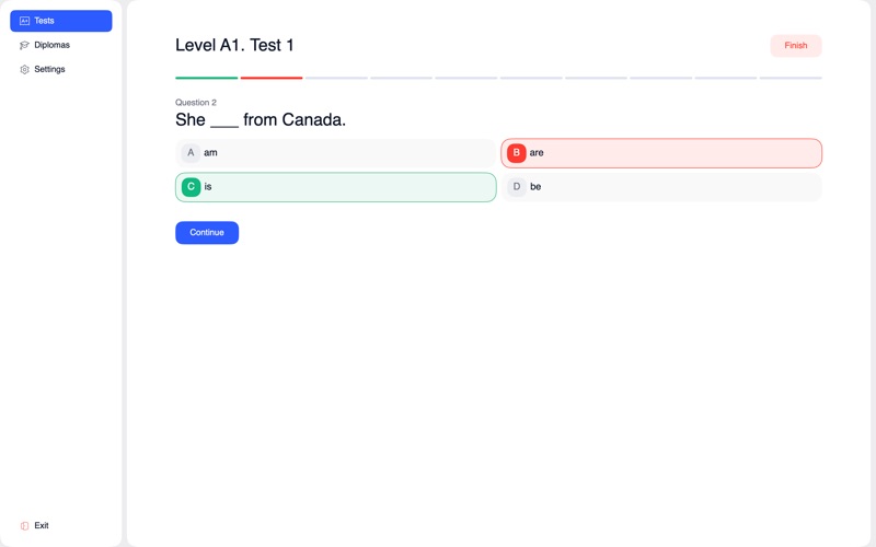 English Tests: Beginner&Beyond iPhone screenshot