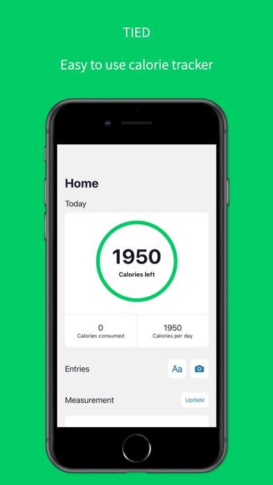 Tied: Calorie Deficit Tracker iPhone screenshot 1 - Health & Fitness app