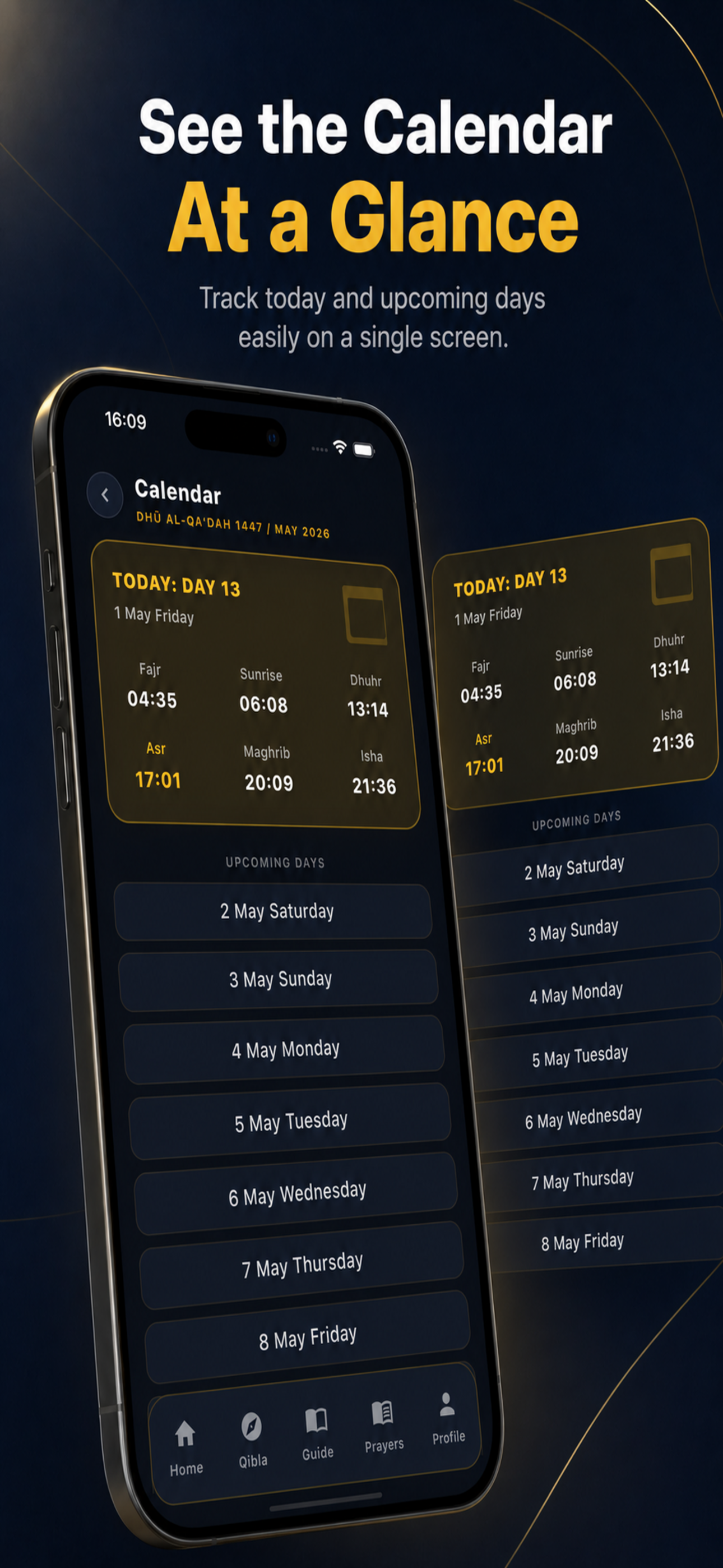 Huzurlu: Prayer Times & Qibla