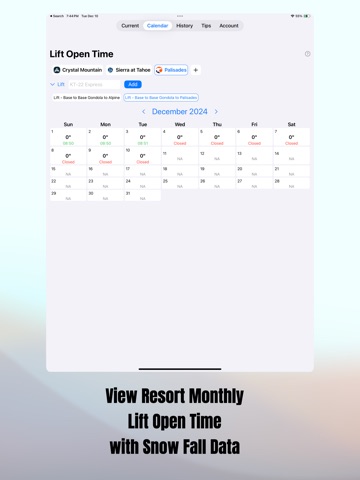 LiftAlert iPad screenshot
