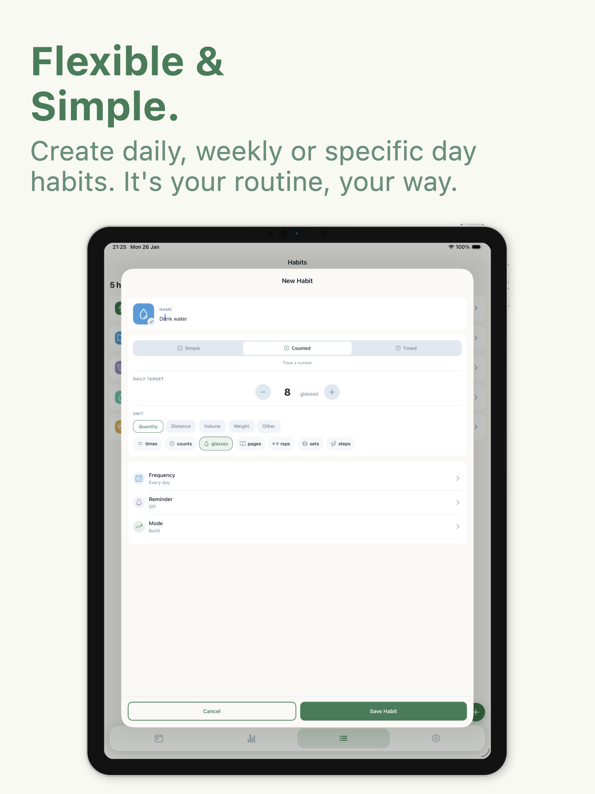 Gentle Habits - Daily Tracker