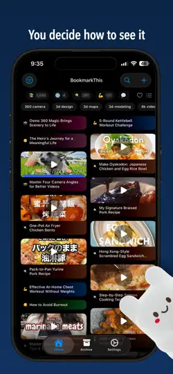 Captura de pantalla de BookmarkThis en iPhone 2