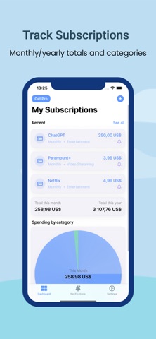 Subscription Manager Sub Track Screenshot 1 of 3