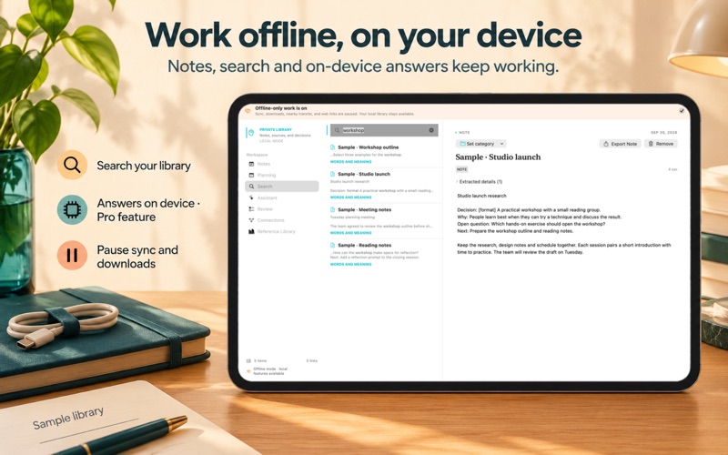 Brainfile: Offline AI Notes screenshot 1