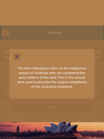 Australia Quiz iPad screenshot