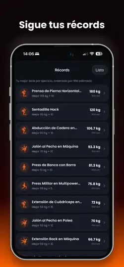 Captura de pantalla de Trevo: AI Gym Workout Tracker en iPhone 4