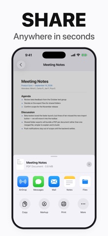 Scanner - Scan to PDF, Docs iPhone screenshot