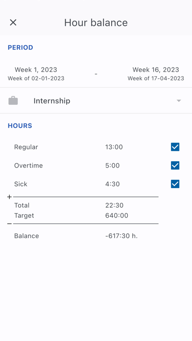 Timesheet - Access anywhere iPhone screenshot 6 - Finance app