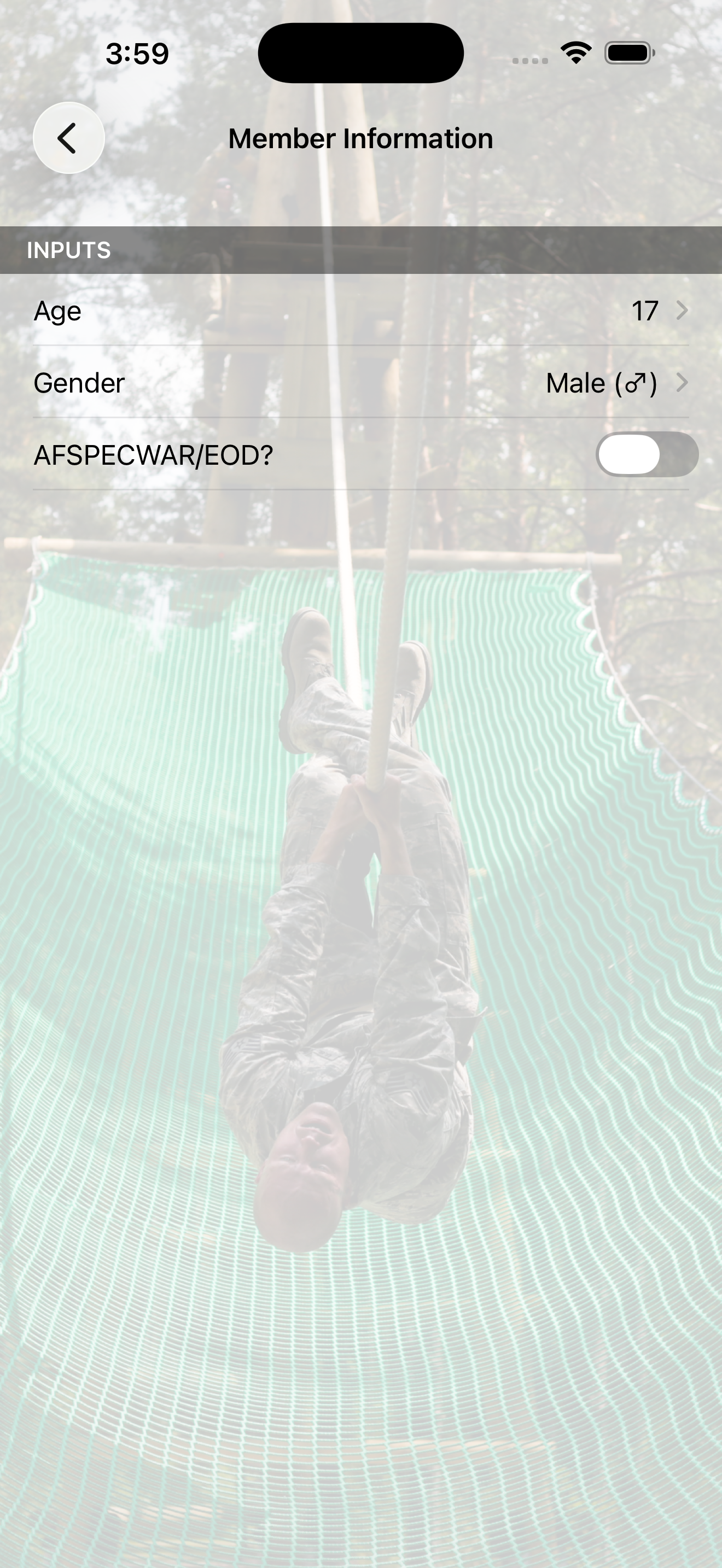 AF Fitness Assessment